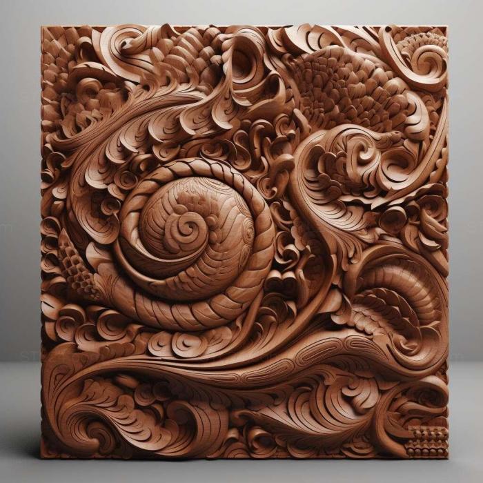 Patterns and decorations (stl shaped 2, PATTERN_2218) 3D models for cnc